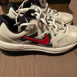 Nike White and Red Athletic Shoes